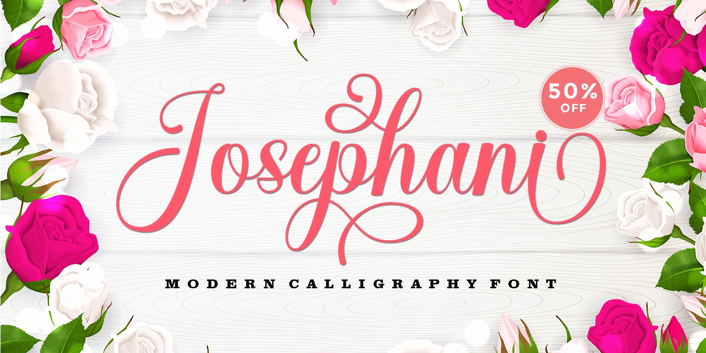 Example font Josephani Script #2